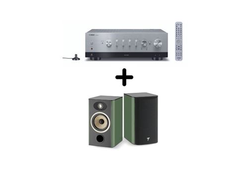 Un ampli Yamaha R N800A + une paire d'enceintes bibliothèque Focal Aria Evo X N°1