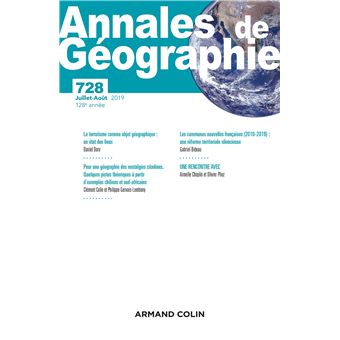 Annales de géographie - N°728 4 2019 Varia