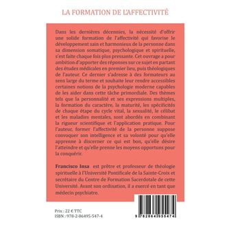 La formation de l'affectivité