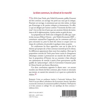 Le bien commun, le climat et le marché