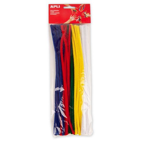 APLI CREA CHENILLEDRAAD 300X5MM ASS. KLEUREN - 50 ST