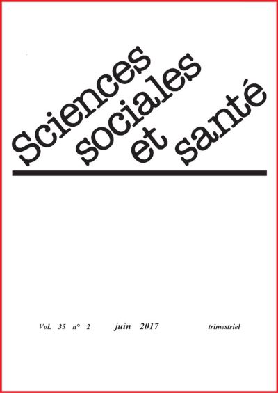 Revue sciences sociales et santé - Volume 35 n°2 - Juin 2017 - Frédéric Le Marcis - broché