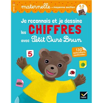 Je reconnais et je dessine les chiffres avec Petit Ours Brun - moyenne section