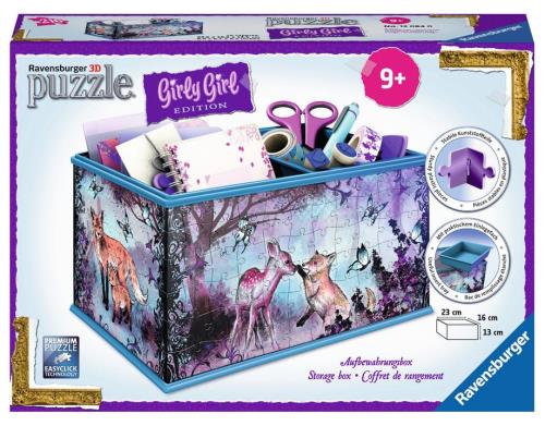 Puzzle 3D 216 pièces Coffret de rangement Animaux Girly Girl