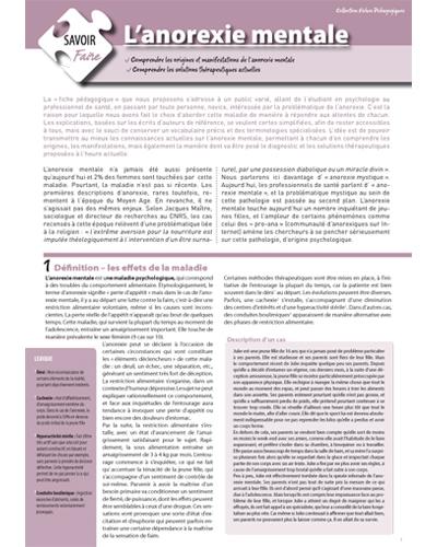 L'anorexie mentale