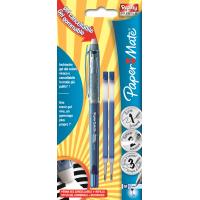 Pack stylo roller effaçable Paper Mate Replay Premium + 2 recharges encre Bleu