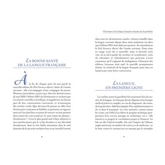 Chroniques d'une langue française en résilience