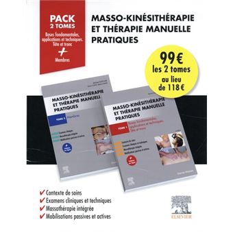 Masso-kinésithérapie et thérapie manuelle pratiques - Pack de 2 tomes