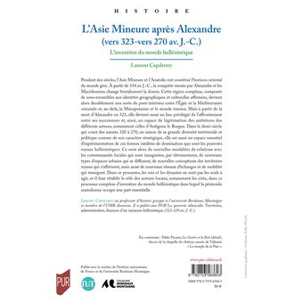 L'Asie Mineure après Alexandre vers 323 - vers 270 av. J.C.