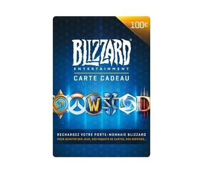 Code de téléchargement Carte Cadeau Blizzard Entertainment 100€