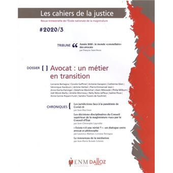 Les Cahiers de la justice 2020/3 - Avocat : un métier en transition