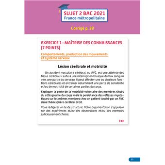 Annales Objectif BAC 2022 Spécialité SVT