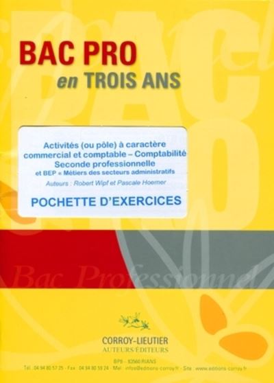 Activités ou pôle à caractère commercial et comptable