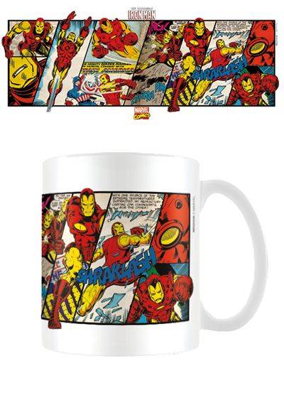 Mug Marvel Iron Man Retro Panels
