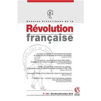 Annales historiques de la Révolution française Nº398 4/2019 Varia