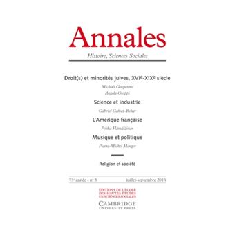 Annales. Histoire, Sciences Sociales n°3/2018 - Droit(s) et
