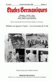 Études germaniques - N°4/2008