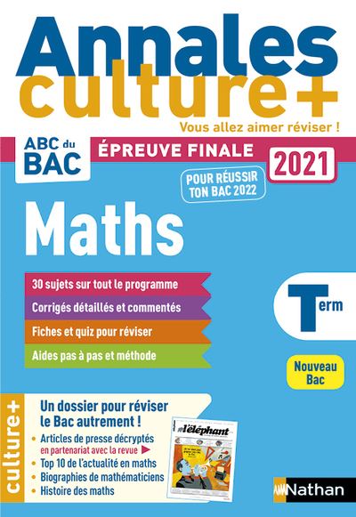 Annales BAC 2021 Maths Terminale - Culture +