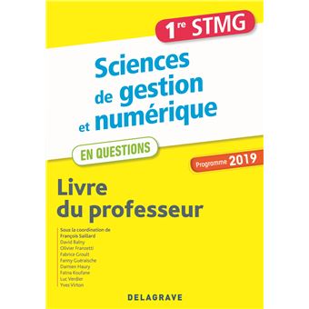 Sciences de gestion et numérique 1re STMG (2019) - Pochette - Livre du professeur