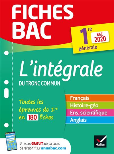 L'integrale du tronc commun 1re