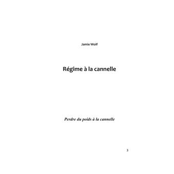 Régime à la cannelle