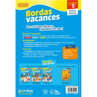 Bordas Vacances - Je rentre en 5e