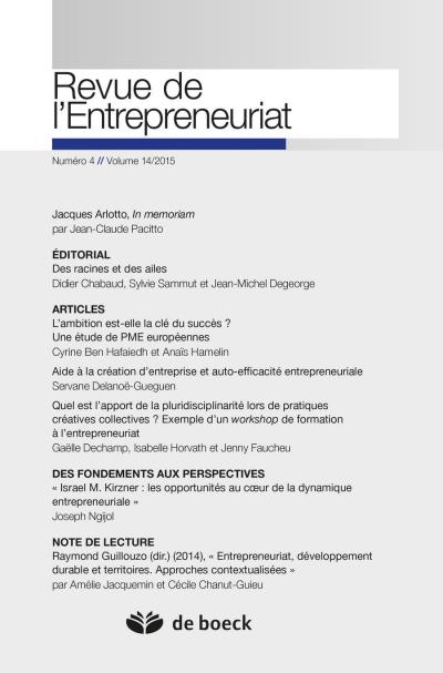 L'entrepreneuriat,2015-04