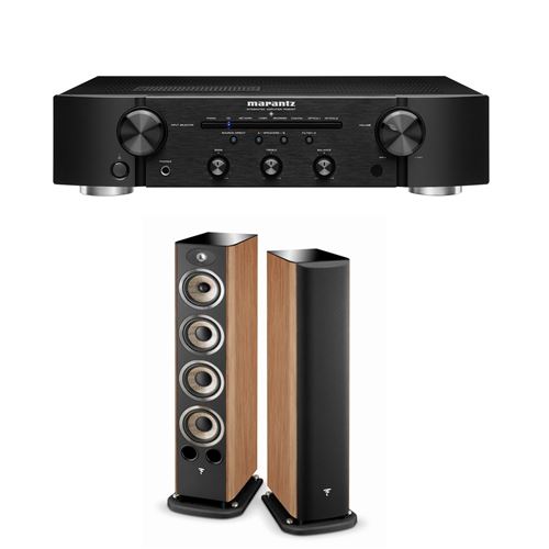 Amplificateur hi-fi Marantz PM6007 Noir + Enceinte colonne Focal Aria 936 Prime Walnut Vendue par paire