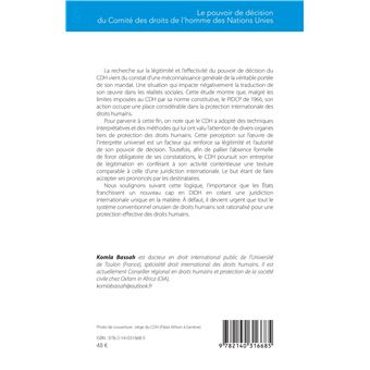 Le pouvoir de décision du Comité des droits de l'homme des Nations Unies