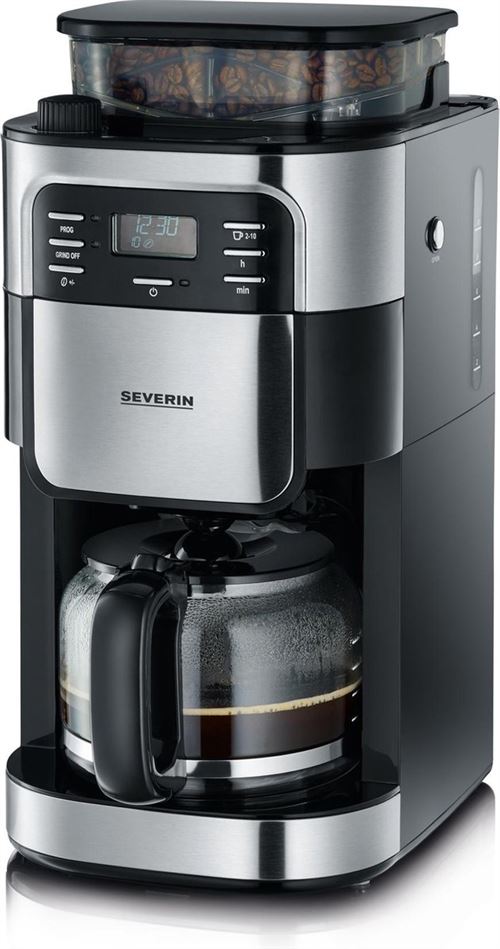 Severin Argent / Noir Ka 4810 - Cafetière - 10 Tasses - Inox/Noir