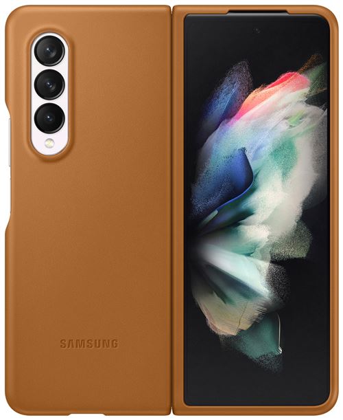 SAMSUNG LEATHER COVER CAMEL GALAXY Z FOLD3 5G