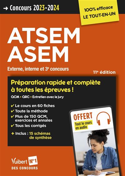 Concours ATSEM et ASEM Catégorie C - Préparation complète et rapide à toutes les épreuves