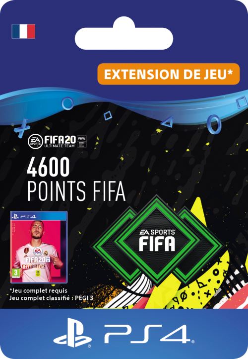 Code de téléchargement FIFA 20 Ultimate Team 4600 points PS4