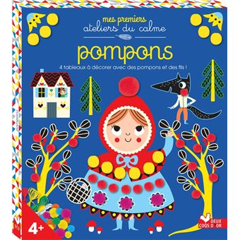 Pompons et fils - boite avec accessoires