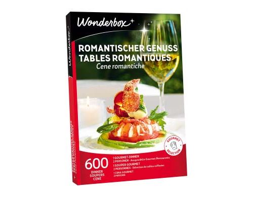 Coffret cadeau Wonderbox Tables romantiques