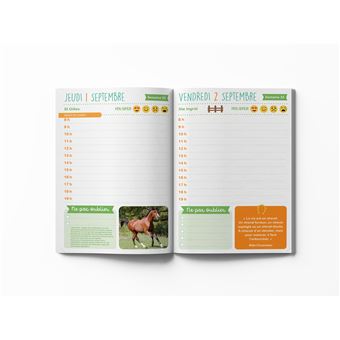 Mon agenda scolaire chevaux et poneys 2022-2023