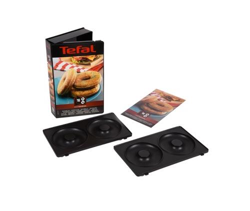 Set de 2 Plaques bagels Tefal XA801612 pour le gaufrier Snack Collection Noir