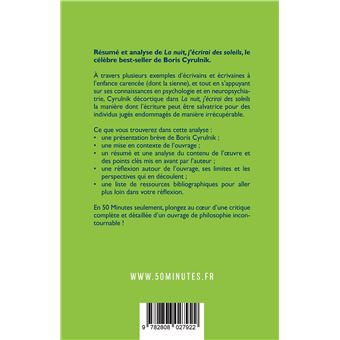 La nuit j'écrirai des soleils (Résumé et analyse de Boris Cyrulnik)