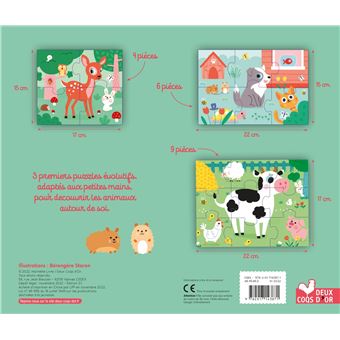 3 Premiers puzzles - Animaux autour de moi