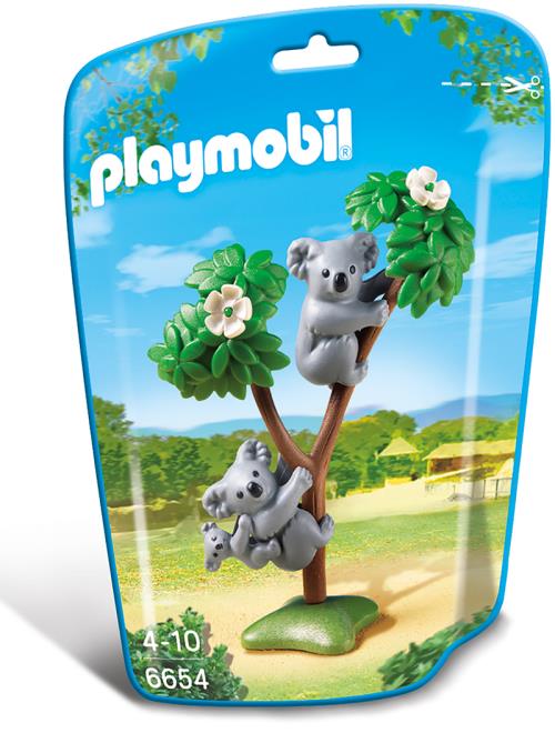 Jouet Playmobil collection Le Zoo - Couple de Koalas et leur bébé (n° 6654)