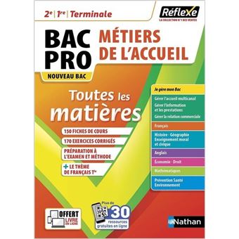 Toutes les matières Bac Pro Métiers de l'accueil (Réflexe N°18) 2021