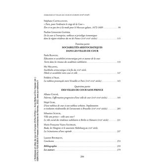 Noblesses et villes de cour en Europe (XVIIe-XVIIIe)