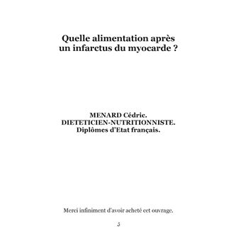 Quelle alimentation après un infarctus du myocarde ?