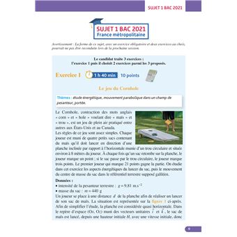 Annales Objectif BAC 2022 Spécialité Physique-Chimie