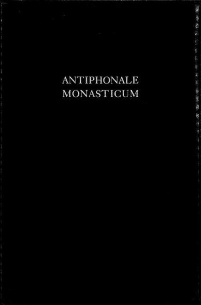Antiphonale monasticum 3 de sa