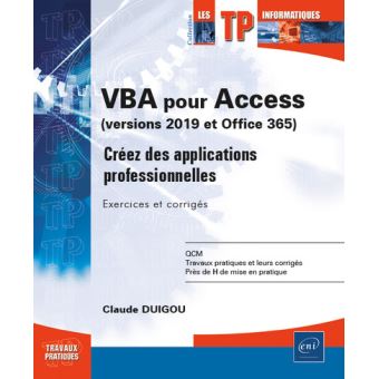 VBA pour Access (version 2019 et Office 365)