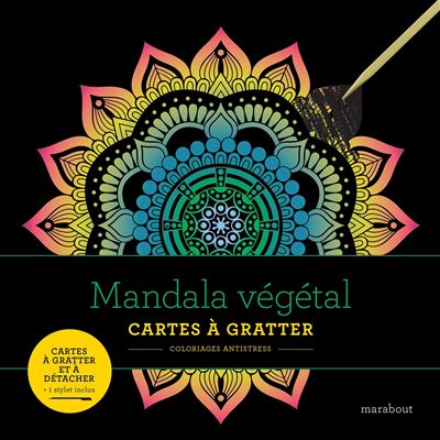 Livre à gratter  Mandala végétal