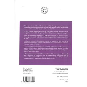 La sécurité sociale - Les résultats de la sécurité sociale en 2019