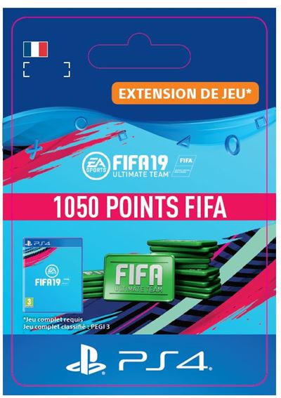 Code de téléchargement FIFA 19 Ultimate Team 1050 Points PS4