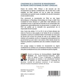 L'anatomie de la tentative de renversement du régime constitutionnel en droit congolais
